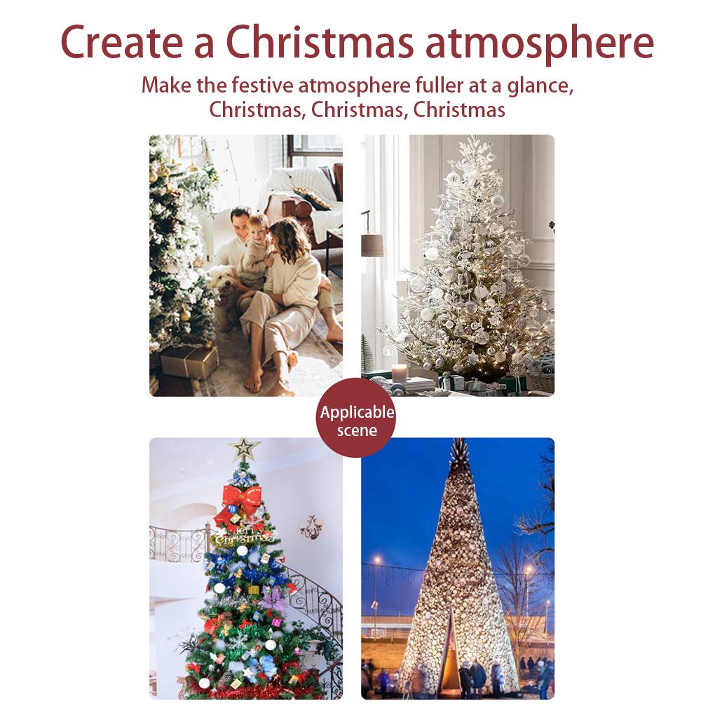 36 Pieces Indoor Wall Christmas Bauble Home Office Hotel Tree Hanging Pendant Festival Decoration Ornament 4cm Diameter