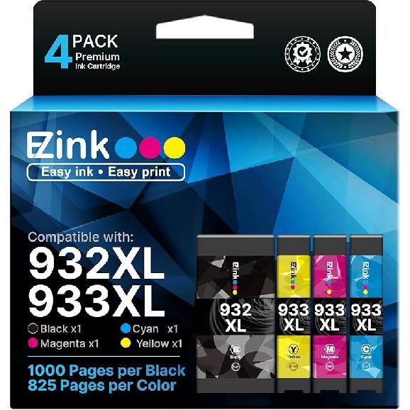 E-Z Ink Kompatible 920xl Blekkpatroner Kombipakke Erstatning for HP 920XL 920 for bruk med Officejet 6500 6500A 6000 7000 7500 7500A E709 Skriver