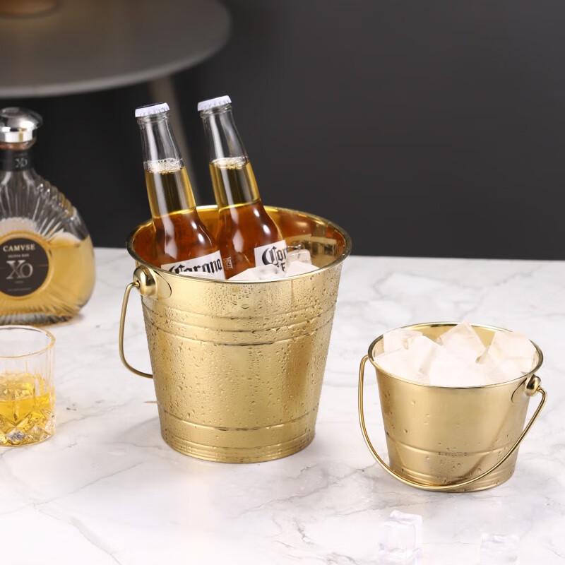 Shangqi Thickened Rose Gold Double Ring Ice Bucket