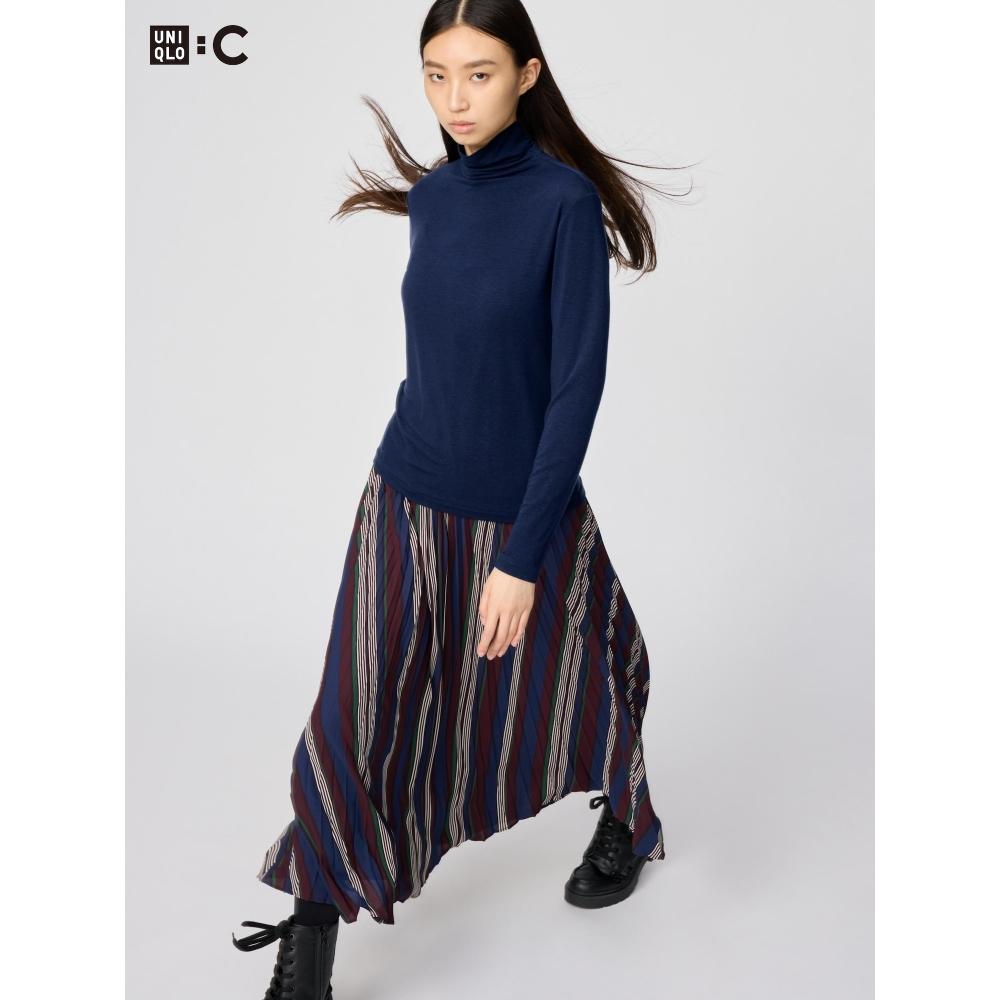 Uniqlo UlTra Warm HeaTTech Cashmere Blend TurTle Neck T Long Sleeve