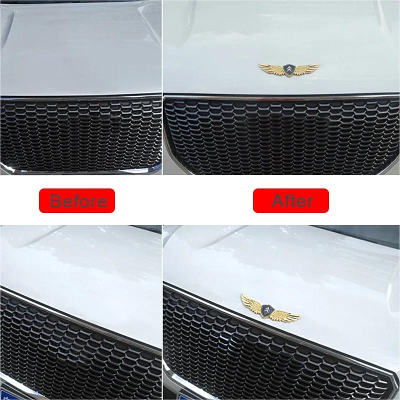 ASW1 Car Front Trunk Side Wings Badge Sticker Emblem for Citroen C1 C3 C4 C5 DS3 DS4 DS5 Berlingo Jumpy C-ELYSEE Cactus Accessories