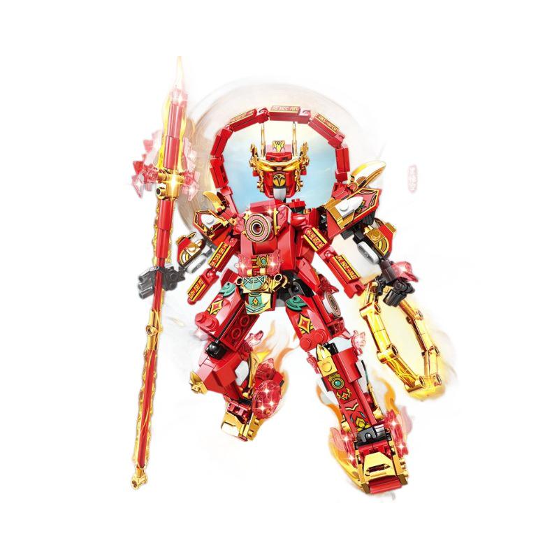 Chinese-Style Mecha Warrior: Compatible with Lego Blocks, Educational Toy for Kids, Large Particles