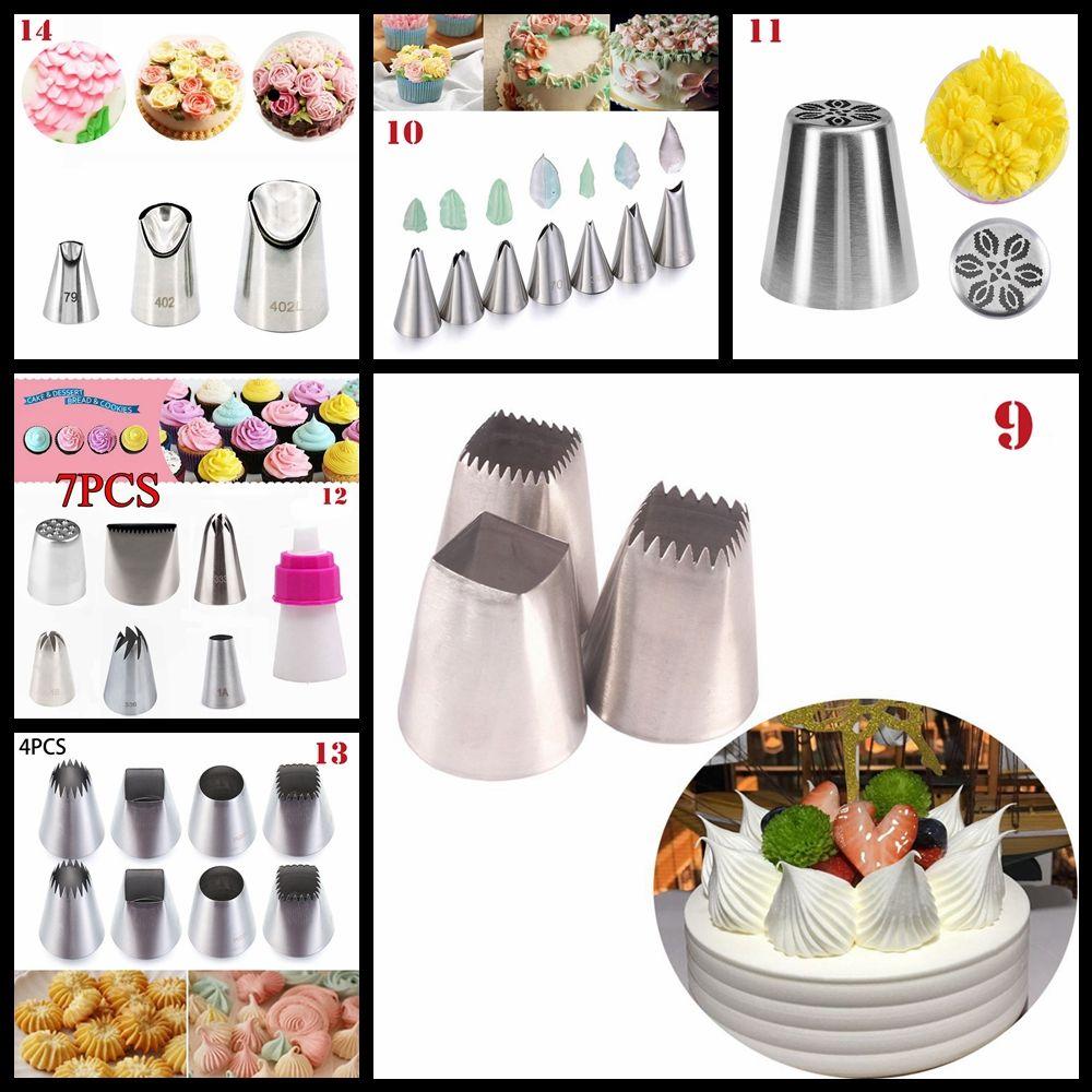 Cupcake Pastry Tips Stainless Steel Icing Piping Nozzles Cake Decorating Ice Cream Tool Baking Mold