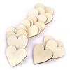 50 Pcs 40mm Wooden Heart Shape Embellishment for Crafts Wedding Decor Christmas Decoration