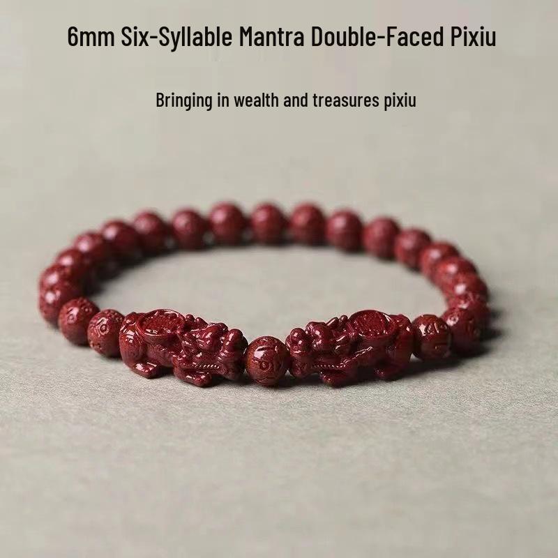 

Натуральный киноварный браслет Пиксю: Ювелирные изделия из фиолетового золотого песчаника с высоким содержанием для мужчин и женщин