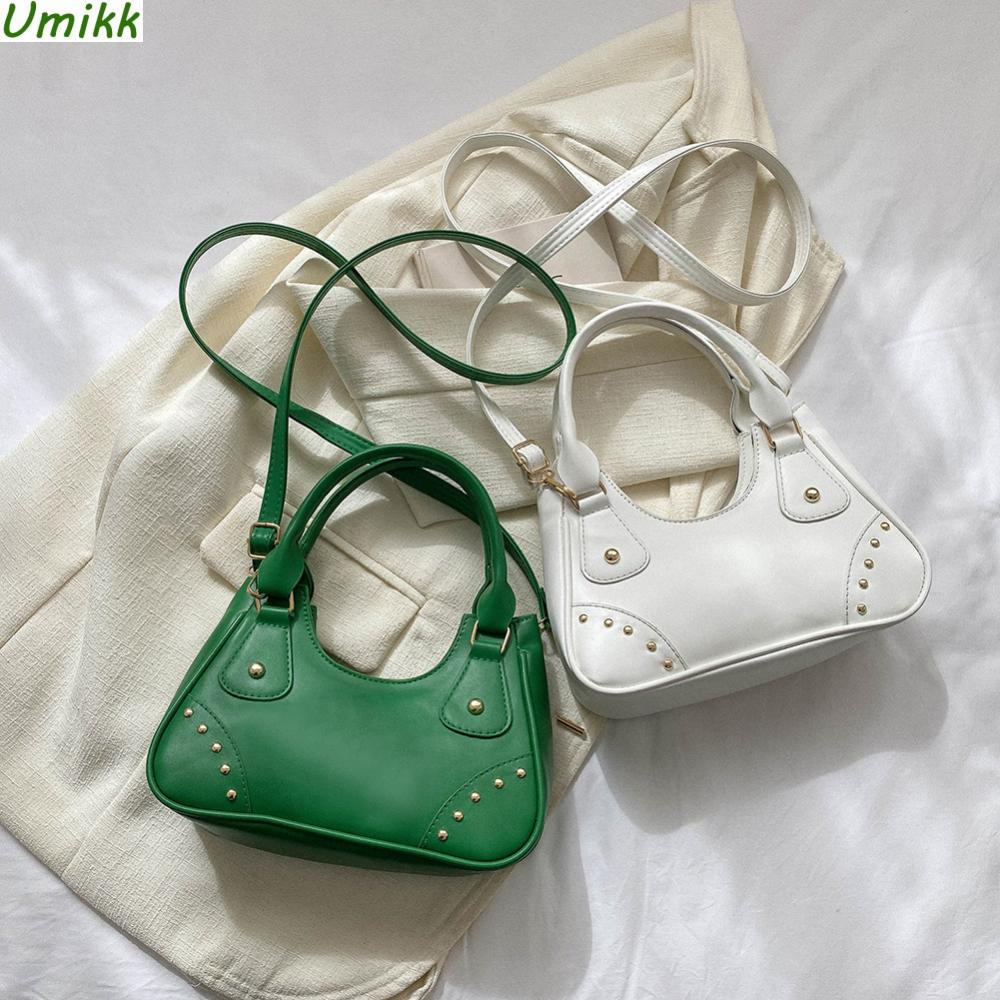 

Women Hobo Shoulder Bag Rivet Crossbody Bag Punk Messenger Bag Casual Totes Bags