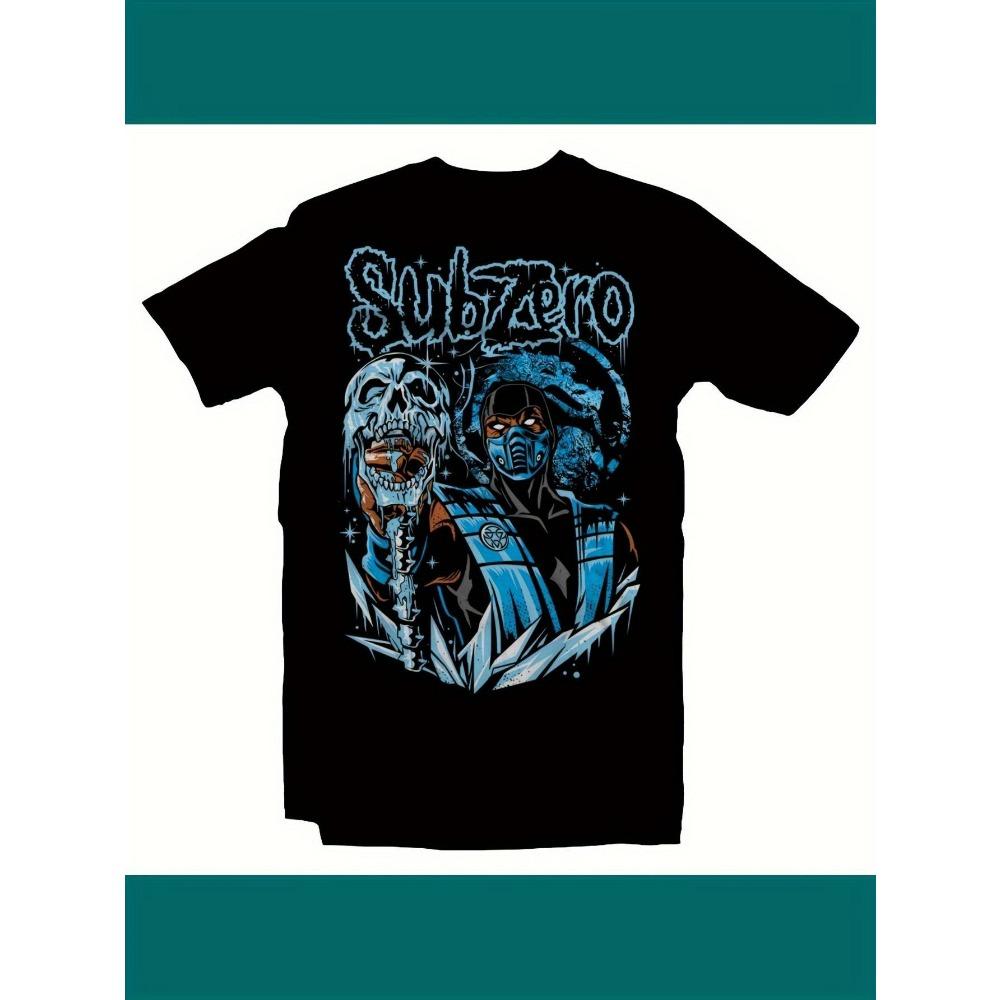 

Men s Vintage Style SUBZERO Pattern T-Shirt Breathable Sweat-absorbing Cotton Crew Neck Short Sleeve T-Shirt S