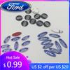 Samolepka na auto Ford 100ks 3D 14mm 18mm 21mm Pro pouzdro na klíčenku auta Ford Odznak tlačítko Odznak logo rovné skládací dálkové ovládání Klíčenka Rep