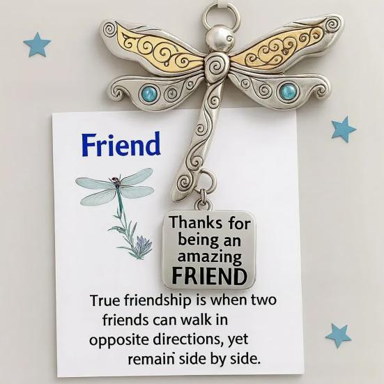 Friendship Dragonfly Ornament Dragonfly Hanging Decoration with Sentimental Quote Friendship Keepsake