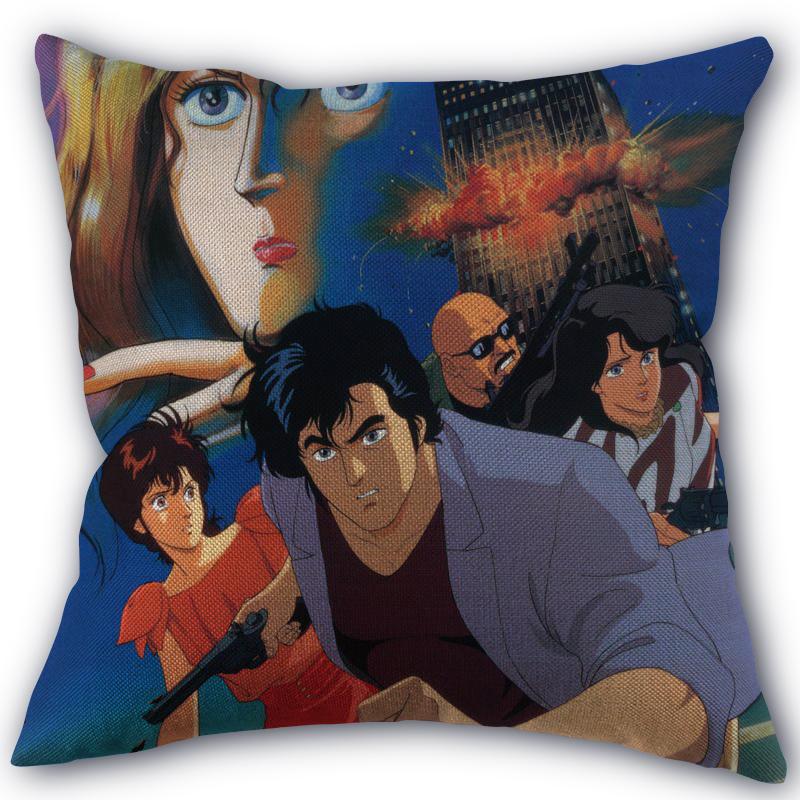 Custom Pillowcase City Hunter High Quality Home Textile Cotton Pillow Cover Wedding Decorative Pillow Cover Square 45X45cm 01-11