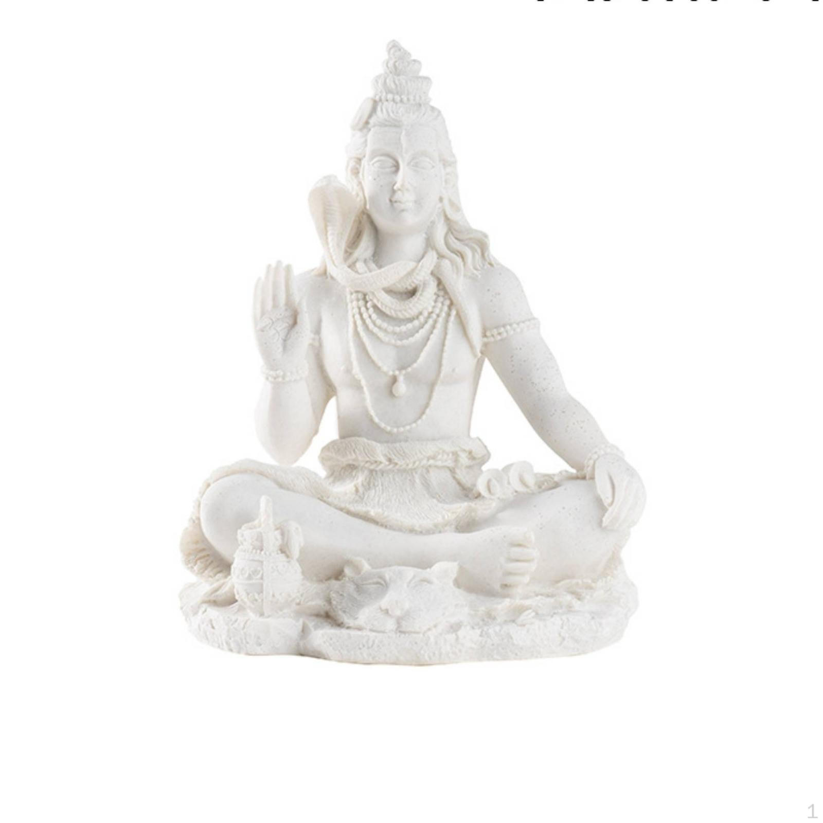 Figurine Decorative Statue with Matte Hindu Idol for Meditation Room S
