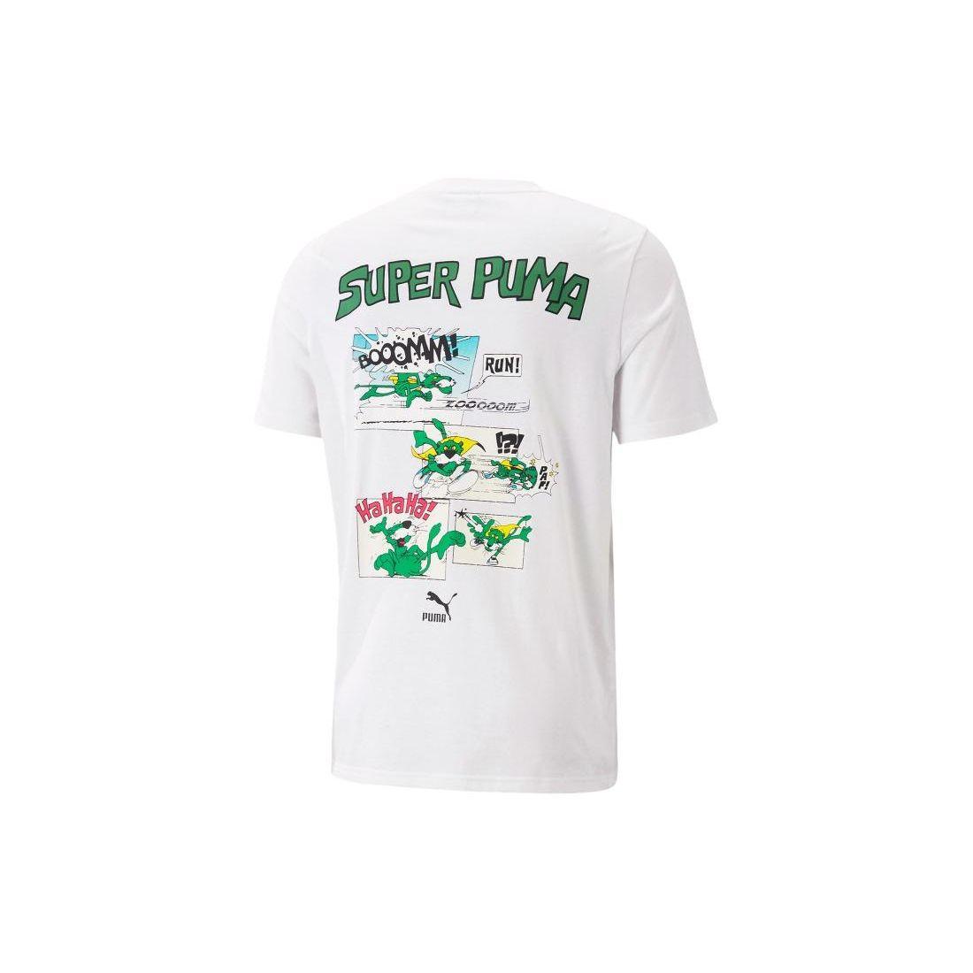 

Футболка Puma Logo Print Crew Neck Tee Мужские топы Белый 621993-02 XL