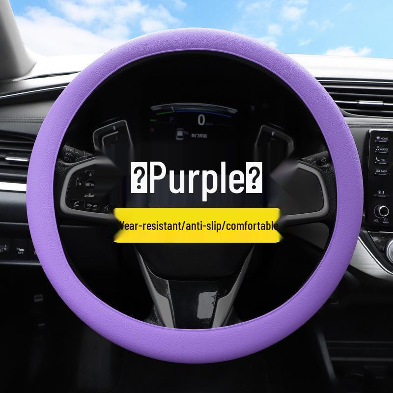 Silicone Steering Wheel Cover – Thin, Soft, Non-Slip, Sweat-Absorbent, Universal, All-Season.