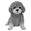 Ubia Sitting Toy Poodle Gray 13 X 9 X Cm Doll Figure Ornament Animal Garden Decoration Realistic Cute Dog 13.5 H24126-2