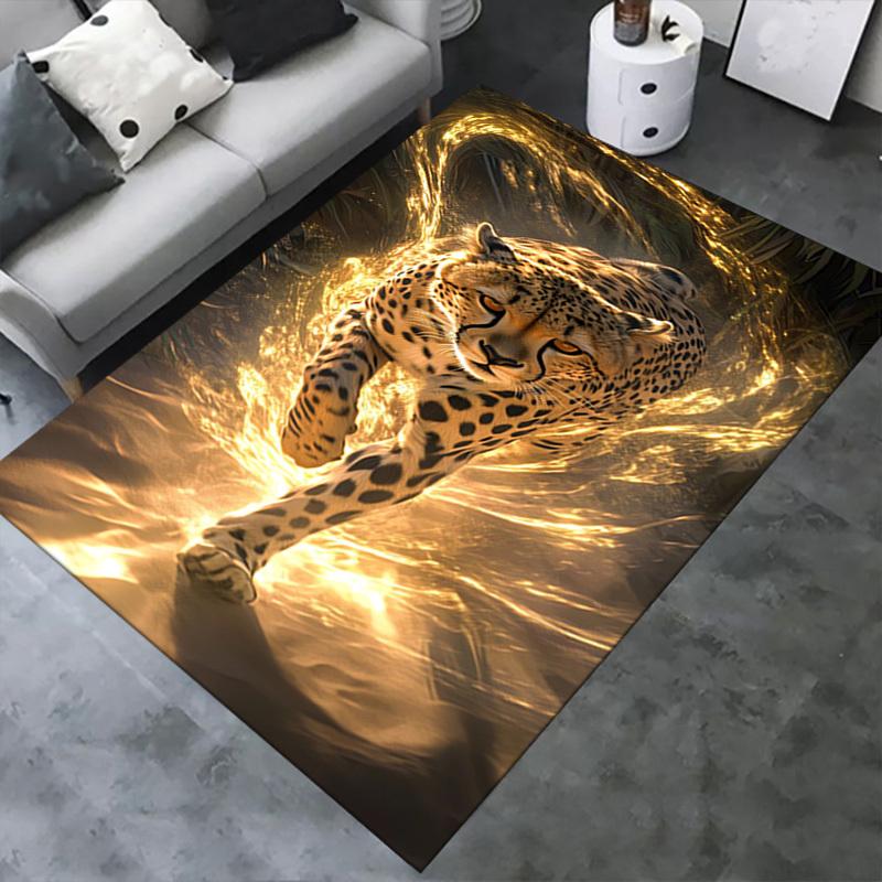 1pc Cheetah,Speed,Wildlife Office Carpet Soft Polyester Non slip Machine Washable Indoor Carpet Livi