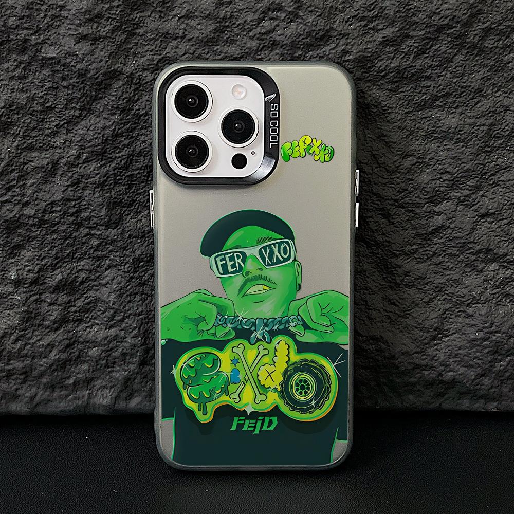 Feid Nitro Jam F-Ferxxo Phone Case for iPhone 17 Air 16 16e 15 14 Plus 13 12 11 Pro Max X Xs XR 8 Colorful Silver Hard Cover