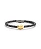 Saai Sweet Brick-8 Men'S Leather Bracelet (Yellow Gold)