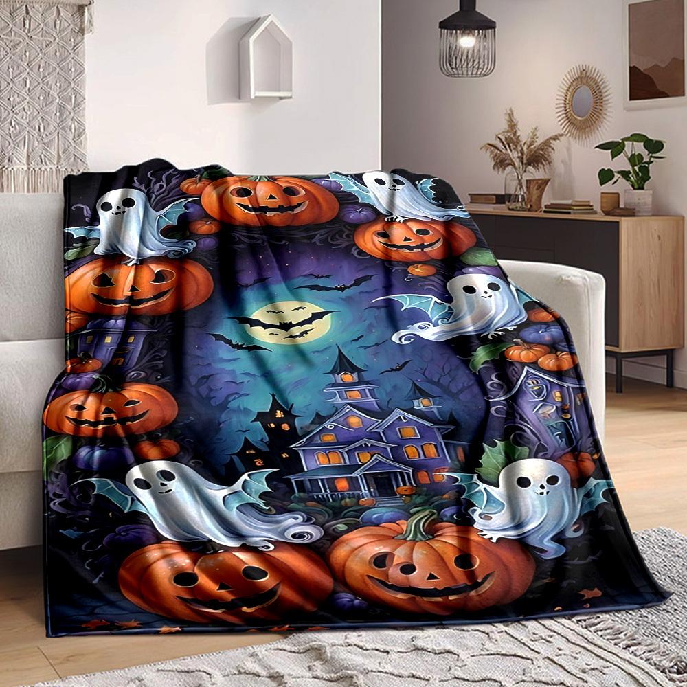 

1PC Halloween Decorations Print Blanket, Soft Throw Blanket - Warm & Cozy for Couch, Bed, Office, and Travel yy250912169 75x90cm