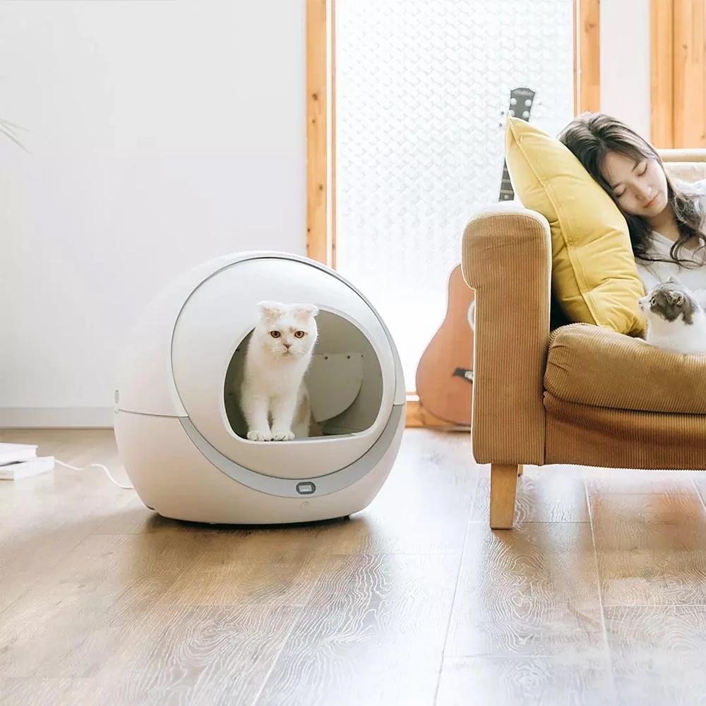 Smart Automatic Closed Cat Litter Box Large Self Cleaning Sand Toilet Training Cat Kit Cat Closed Toilet Sandbox Pet
