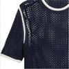 Adidas X Wales Bonner Knit Tee White/Green/Blue Bird/Night Indigo Men Tops KA7052