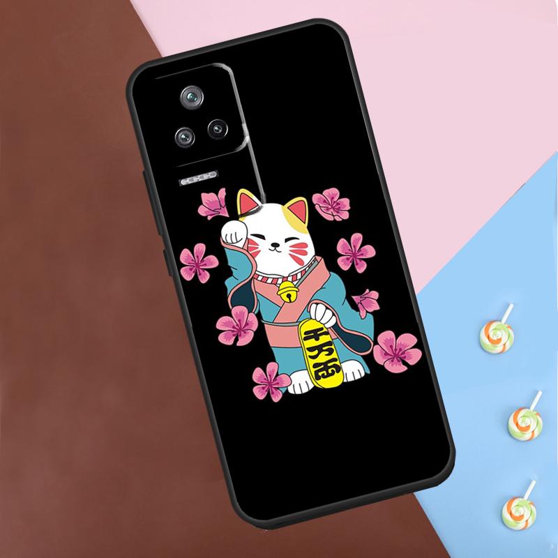 Lucky Cat Maneki Neko Japanese Case For Xiaomi 13 14 13T Pro 11T 12T 12 Lite POCO X6 Pro X3 X4 X5 M6 Pro M5s F3 F5 Cover