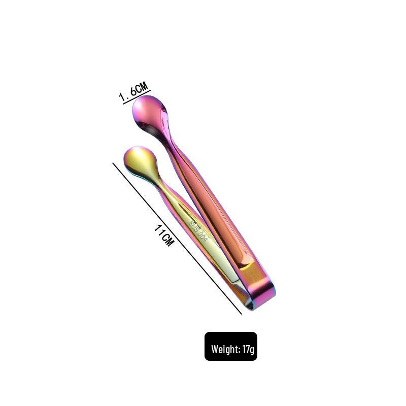 Multi-functional 304 Stainless Steel Ice & Sugar Cube Tongs
