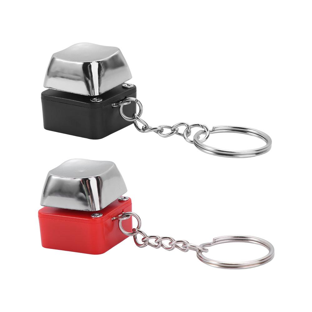 Metal Key Ring Prank Toy Mild Pulse Induction Prank Electric Shock Button Holiday Entertainment