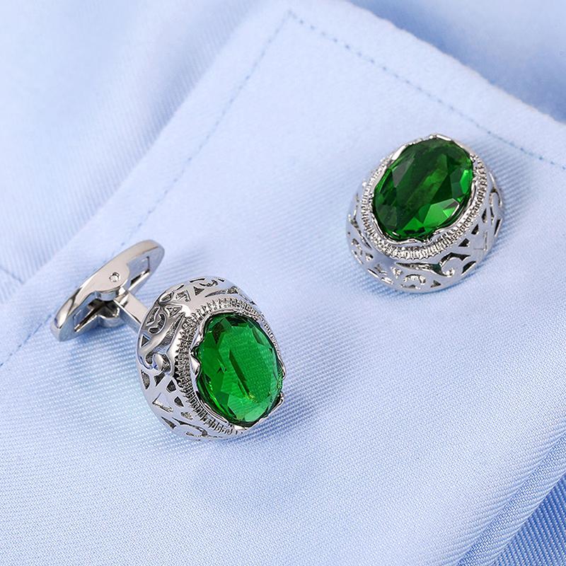 Boutons de manchette Chemise Française Pour Hommes Femmes Marque Vert Manchette Luxe Mariage Bouton Haute Qualité Invités