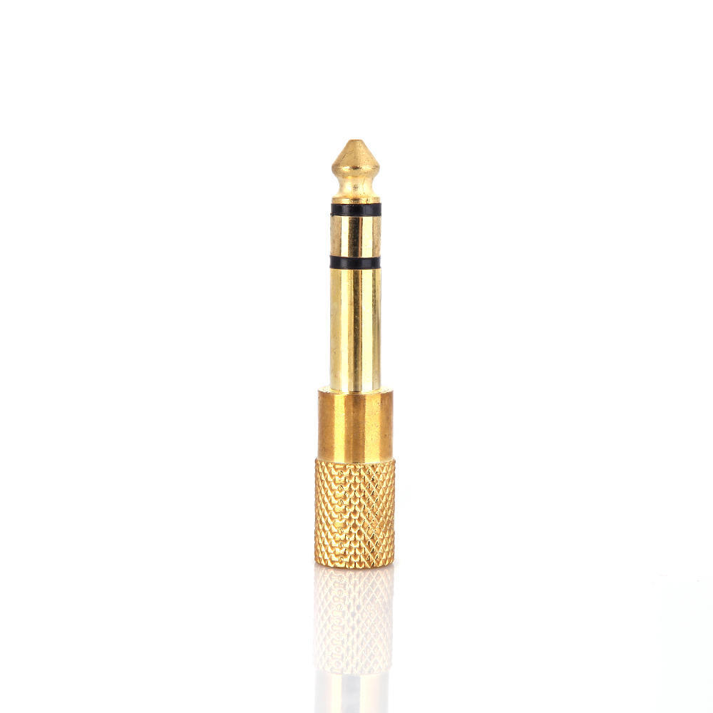 Audio Jack Adapter Konverter Stereo Stikkontakt for elektriske gitarer Mikrofon Hodetelefon 6,5 mm hann 3,5 mm hunn