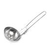 2Pcs Stainless Steel Skimmer Slotted Spoon and Soup Ladle Long Handle Serving Utensil Collapsible Camping Cutlery
