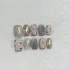 10pcs Y2K Retro Gothic Metal Cat Eye Short Square Press On Nails Cool Fake Nail Tips