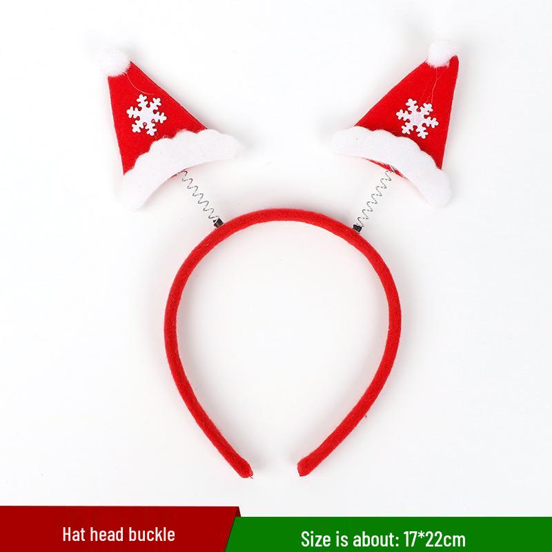 Christmas Deer Antler & Snowman Headband - Festive Party Headdress Gift