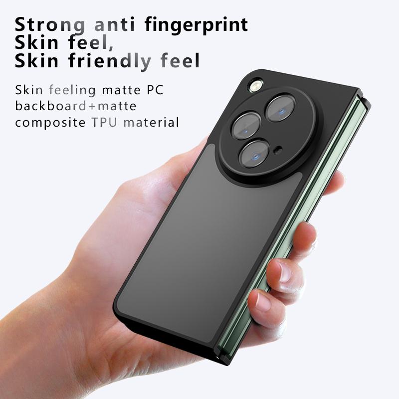 For OnePlus Open Case Ultra-thin Soft TPU Frame Clear Matte PC Back Shockproof Cover Coque Fundas for OPPO Find N3