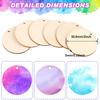 100Pcs 2.5/5cm Unfinished Wood Circles with Holes Round Wood Discs for DIY Crafts Party Birthday Christmas Decoration