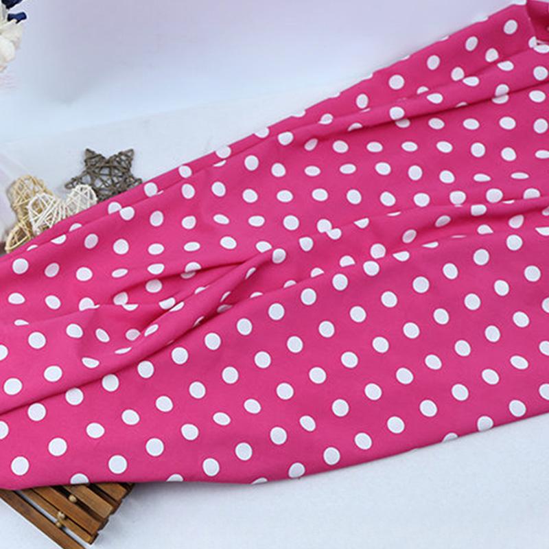 Multi-Color Polka Dot Stripe Printed Elastic Chiffon Drape Fabric for Handmade Sewing Tops Clothes Skirts Dresses Blouse Cloth