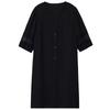 Black Loose Maternity Dress Summer Style Mommy Midi Dress Women Plus Size Clothing V-neck Short Sleeve Fashionable Dress