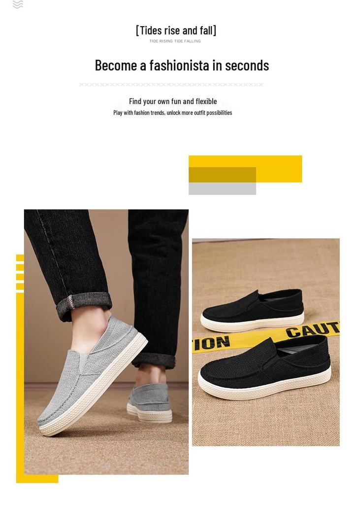 Jin Shi Yuan | Heren Lente Casual Stoffen Schoenen - Comfortabel, Veelzijdig, Ademend met Zachte Zool