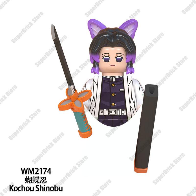 Demon Slayer Mini Action Figures Hot Anime Dolls Bricks Kamado Tanjirou Kibutsuji Muzan Building Blocks Model Toys Kids Gift Set