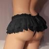 Damen Rock Höschen Spitze Dreieck Unterhose Niedrige Taille Blumenstickerei Rüschen Slips