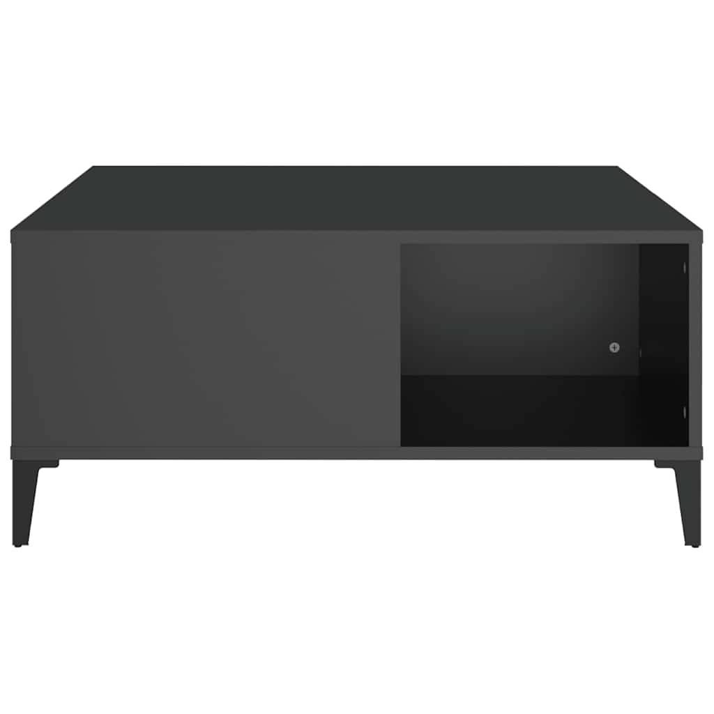 Coffee Table Black 80 X 80 X 36.5 Cm Engineered Wood