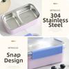 Thermal Insulation Divided Lunch Box 304 Stainless Steel Food Container Bento Box  For Meal Prep