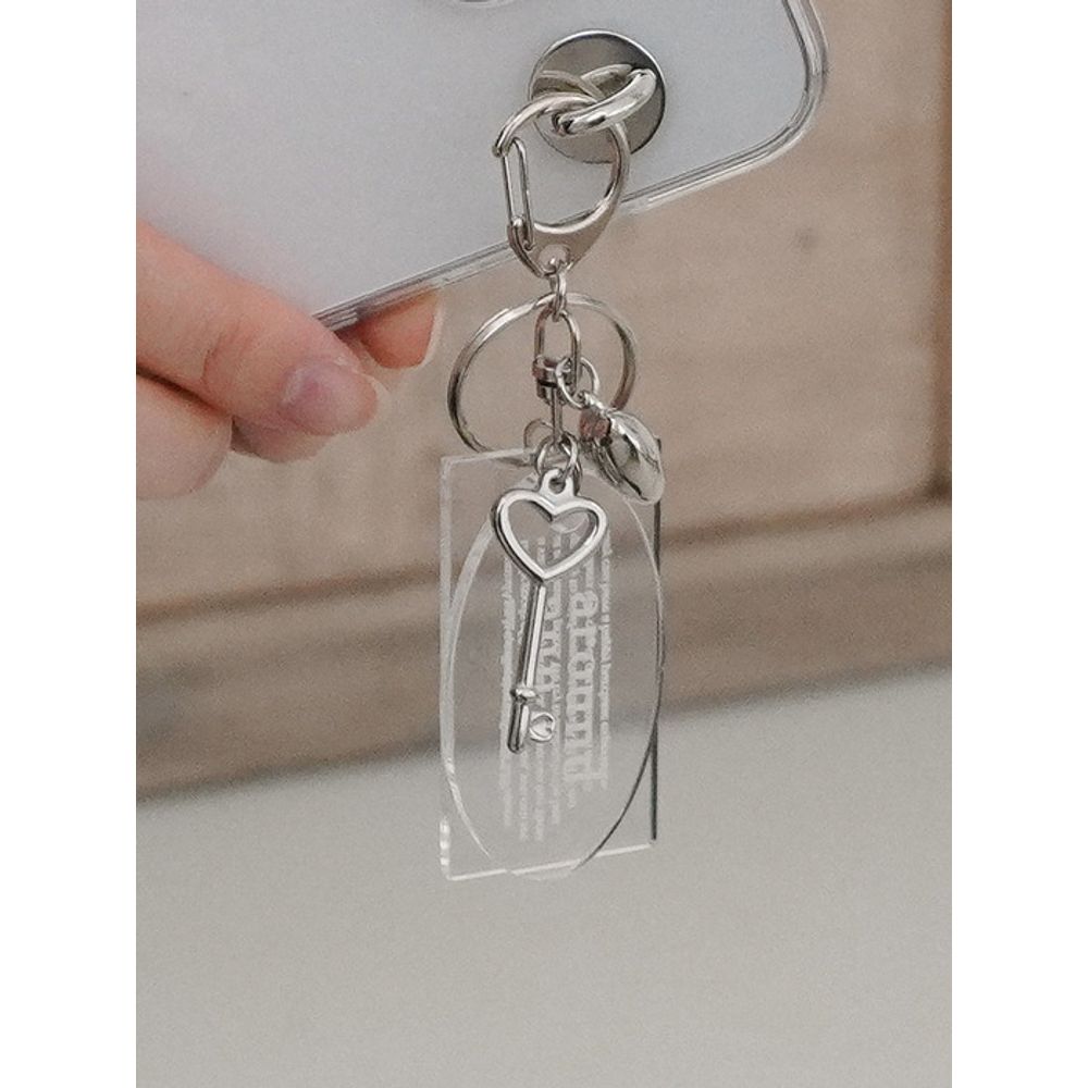 

around ann Signature heart keyring Free