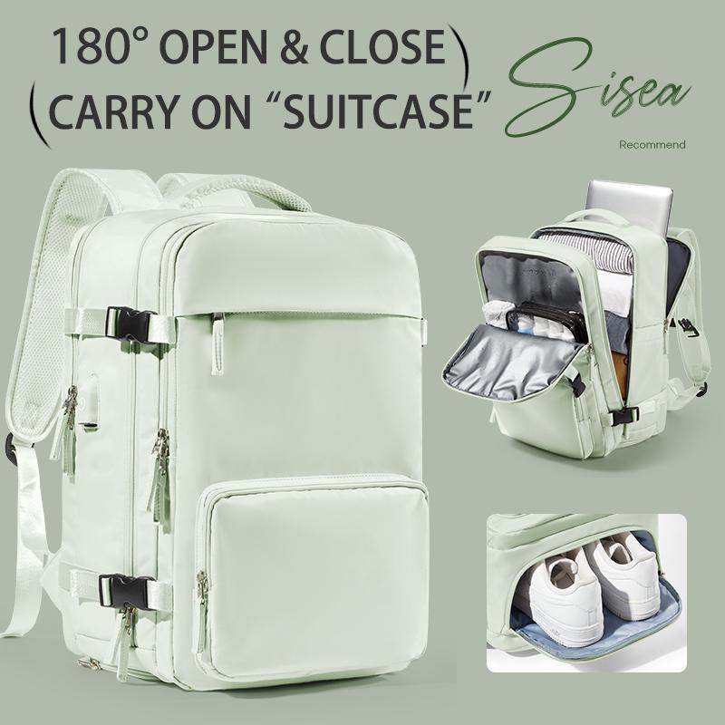 Travel Backpack for Women, Easyjet  Airplane Cabin Bag 45x36x20, Anti-theft Men's Work Laptop Backpack, Large Waterproof Handbag colore verde scuro
