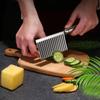 Rustproof Potato Wavy Edged Knife Corrugated Edge Potato Wave Slicer Knife  Fruit