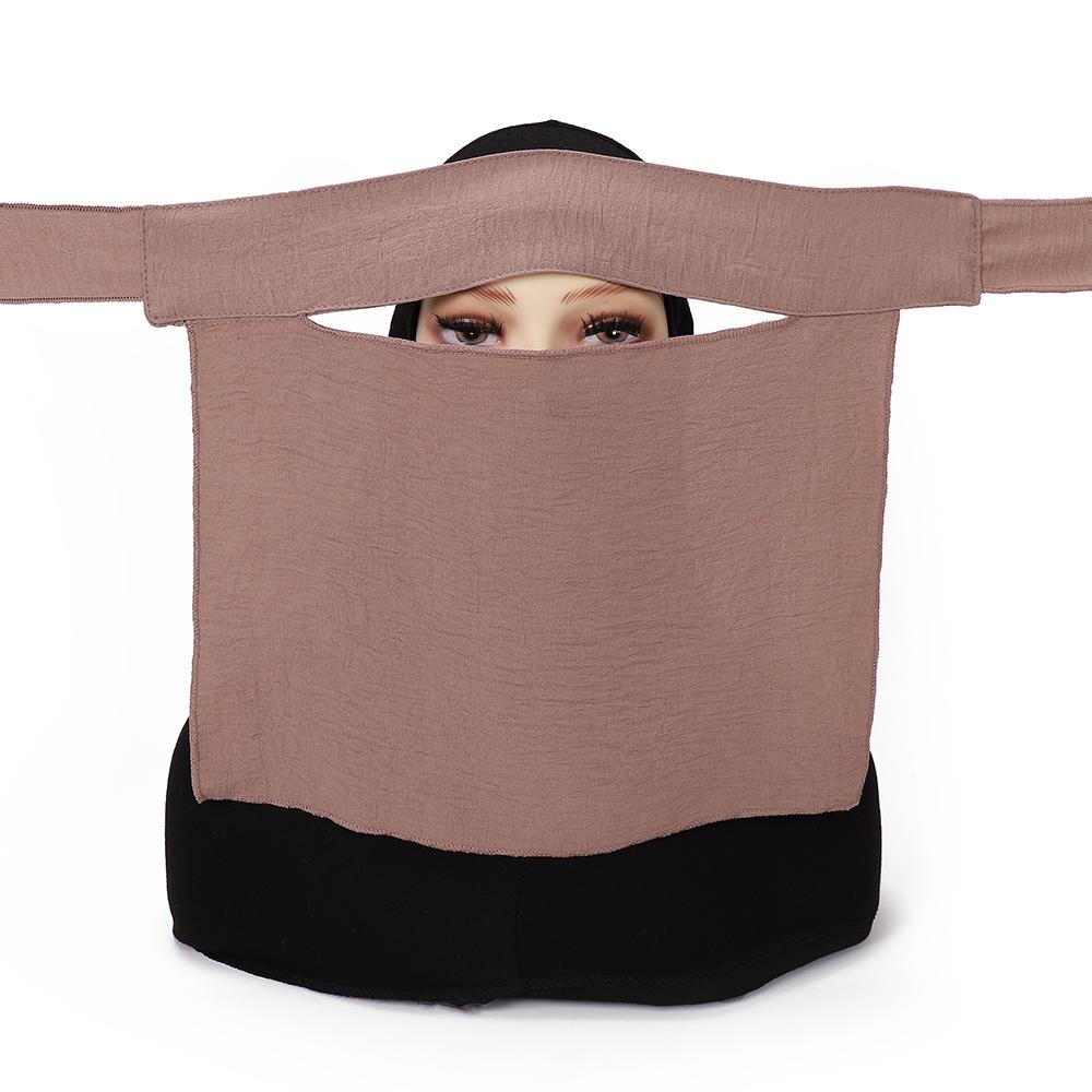 Niqab Short Pinch Eye Breathable Nida Eid Ramadan  Muslim Women Hijab Saudi Face Cover Veil Niqab