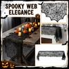 Black Lace Halloween Table Runner 45183cm - Design for Party Decor