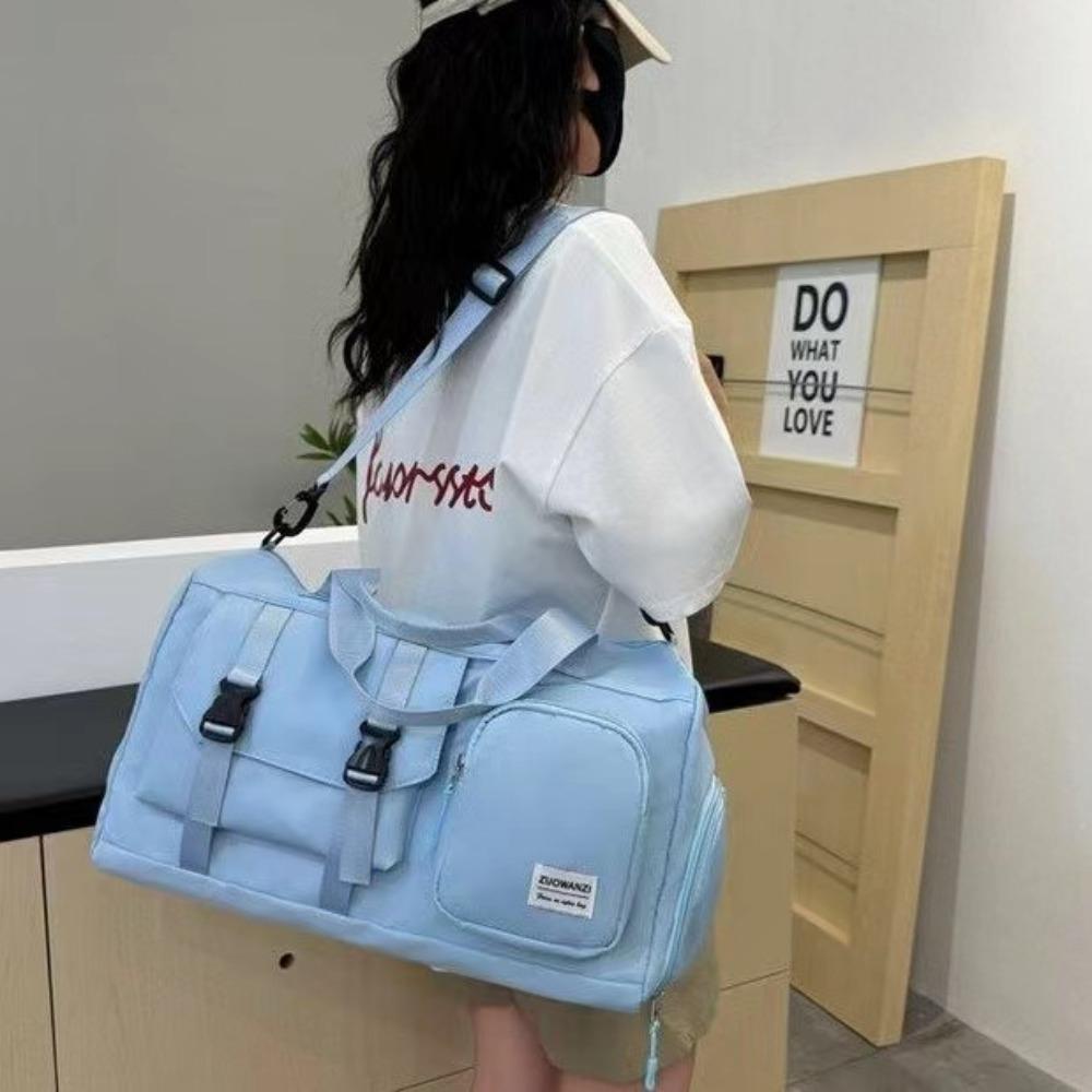 Stylish and simple large-capacity portable fitness bag storage travel shoulder travel bag dry and wet separation swimming yoga bag
