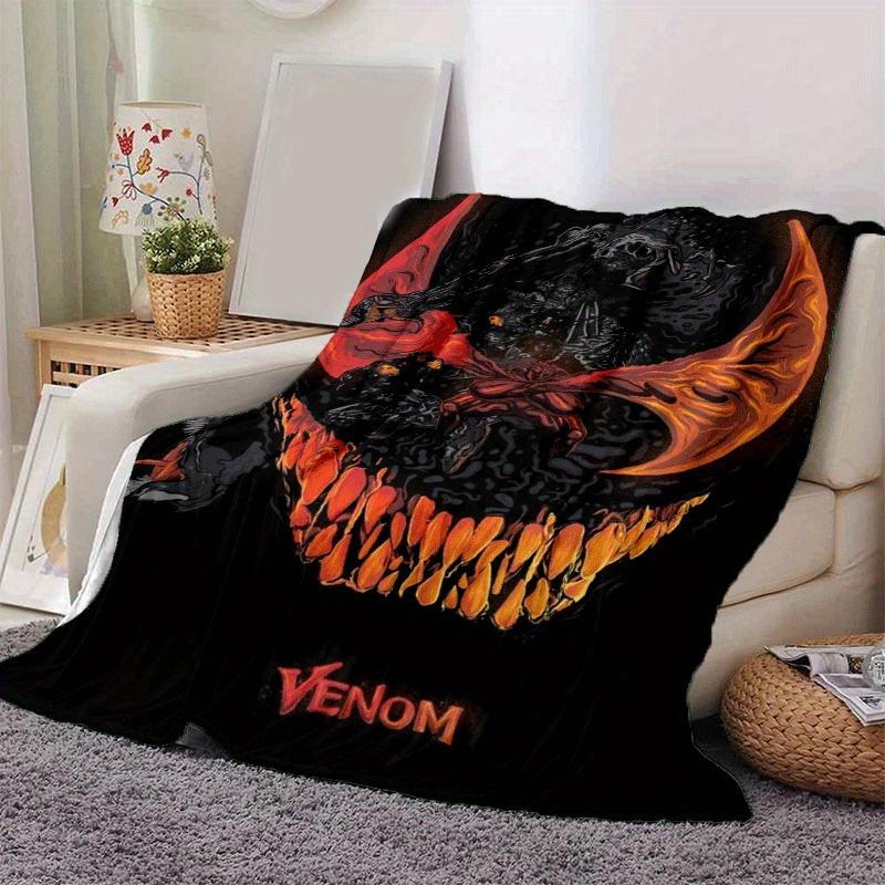 1pc Venom Printing Blanket - Soft, All-Season Throw for Living Room, Bedroom,Personalized Gift with Adorable Cartoon Design