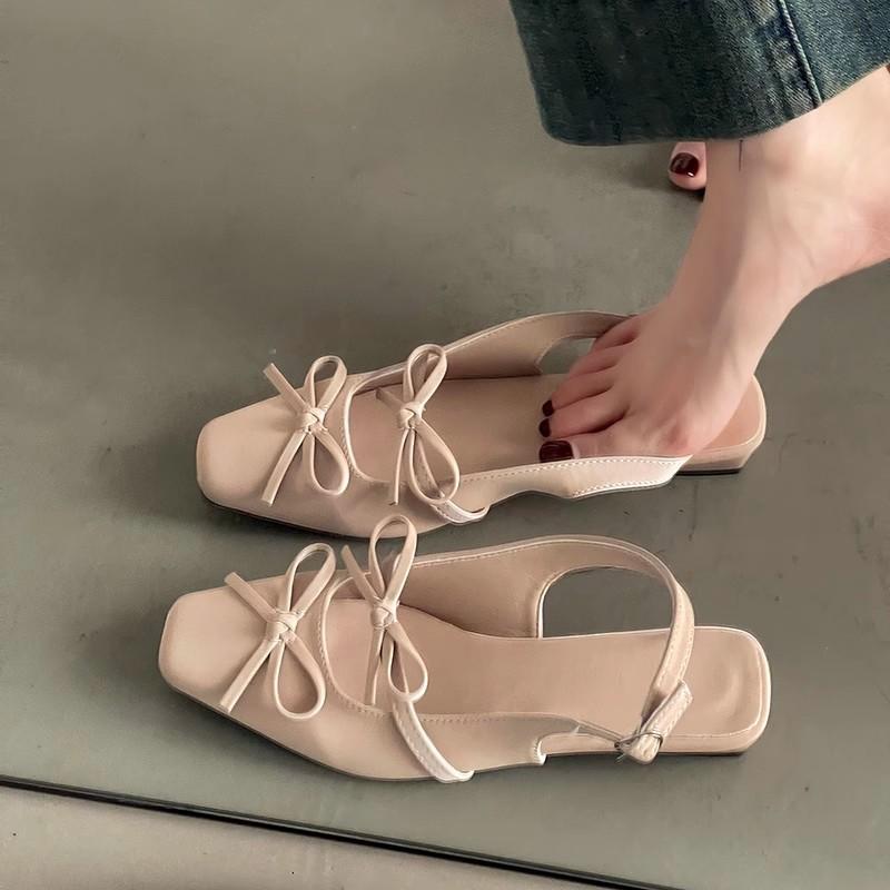 Premium high heels women's new summer fashion bow empty Mary Jane shoes silver light mouth wedge heel single shoes