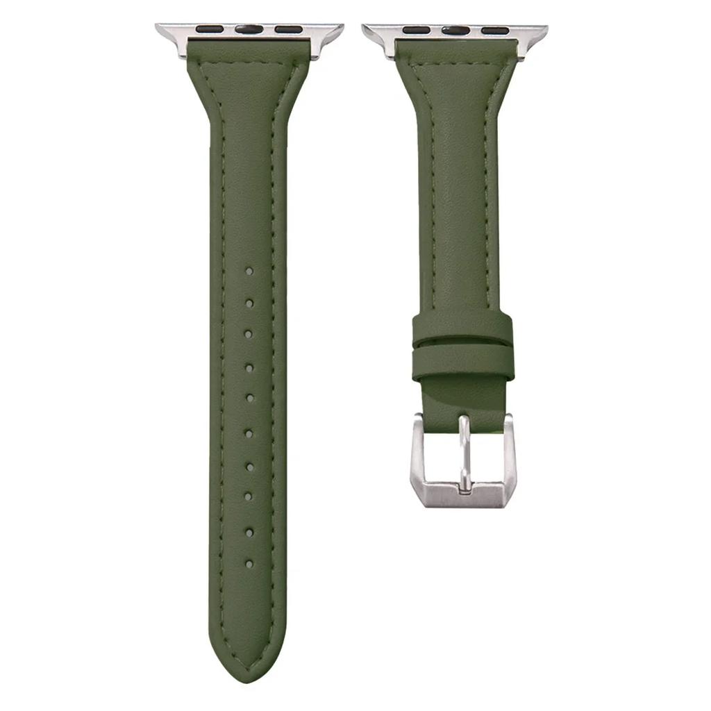Slim Leather Strap For Apple Watch Band 44mm 40mm 41mm 42mm 38mm 49mm 44 Mm Bracelet Apple Watch 8 45mm Bands Ultra 9 7 Se 3 4 6